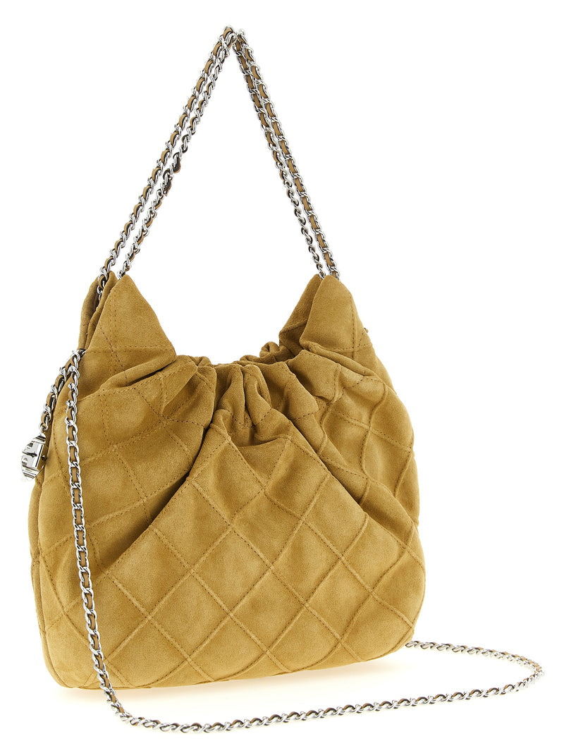 Sac à bandoulière Tory Burch en cuir de veau beige
