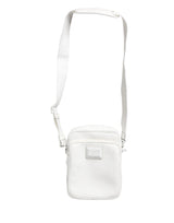 Dolce & Gabbana White Logo Plaque Crossbody Shoulder Bag for Men