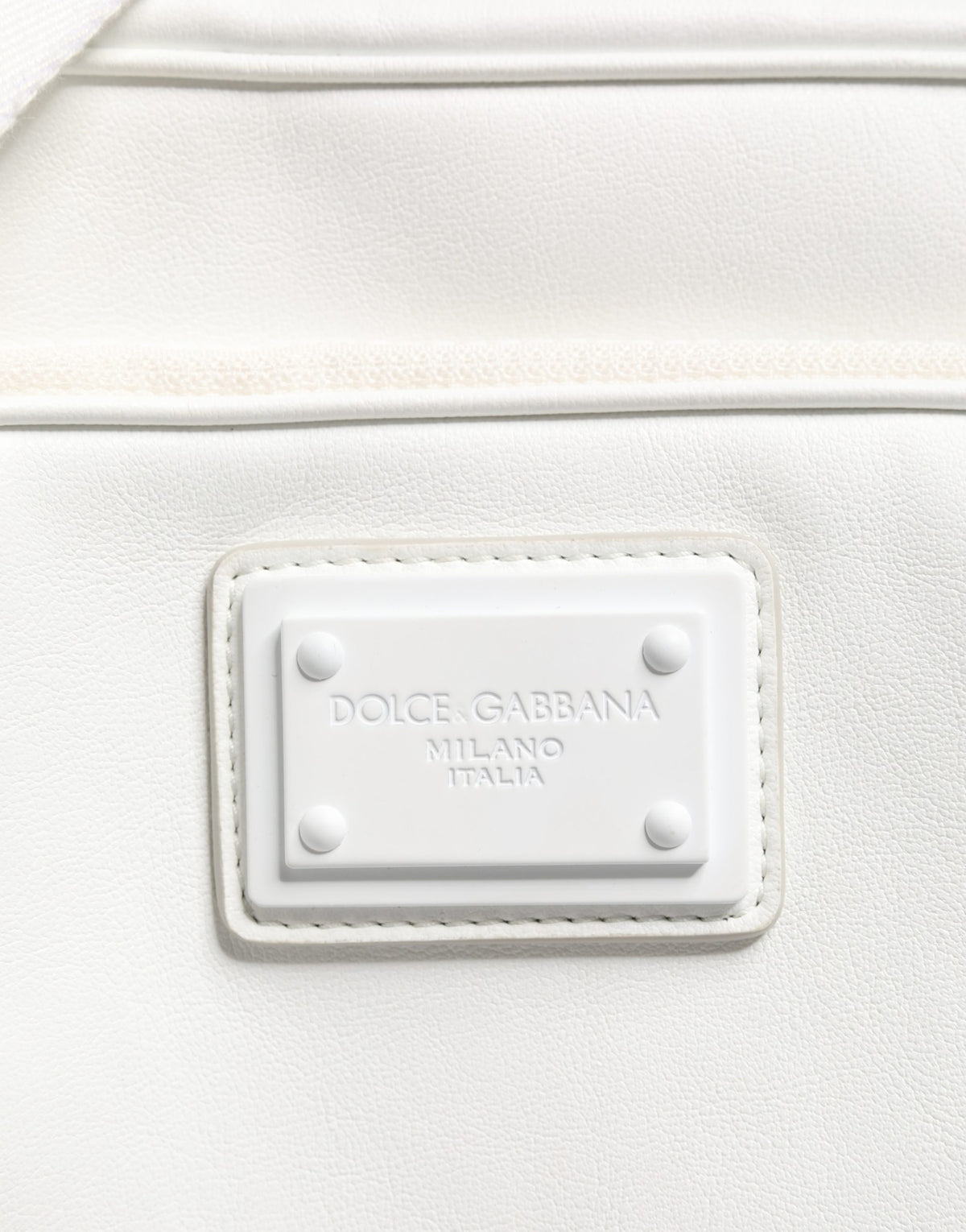 Dolce & Gabbana White Logo Plaque Crossbody Shoulder Bag for Men