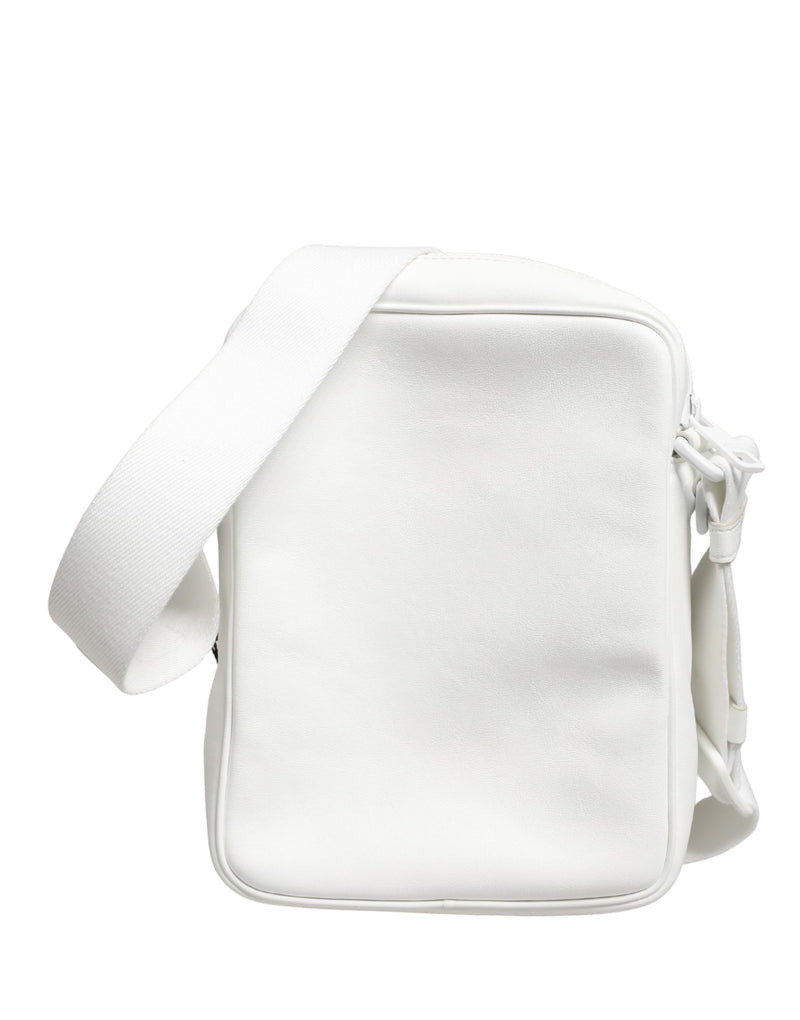 Dolce & Gabbana White Logo Plaque Crossbody Shoulder Bag for Men
