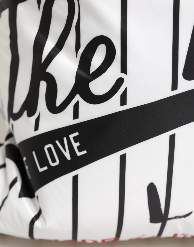 Dolce & Gabbana The King of Love Black White Striped Backpack