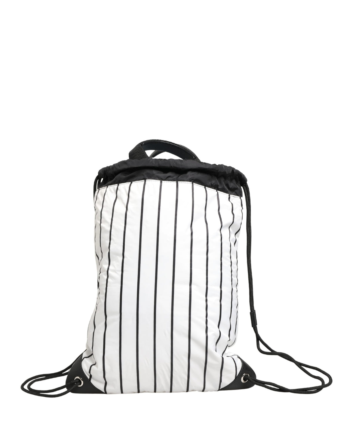 Dolce & Gabbana The King of Love Black White Striped Backpack