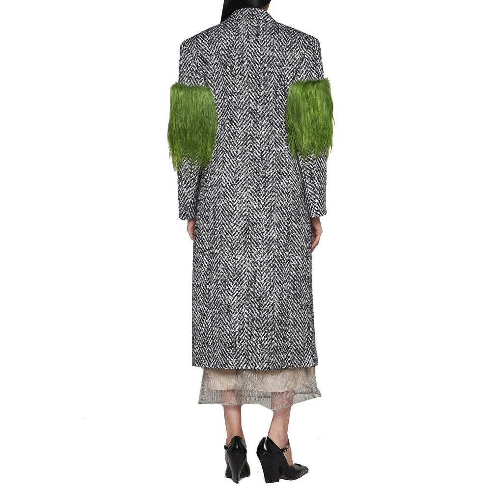Manteau en laine gris Prada