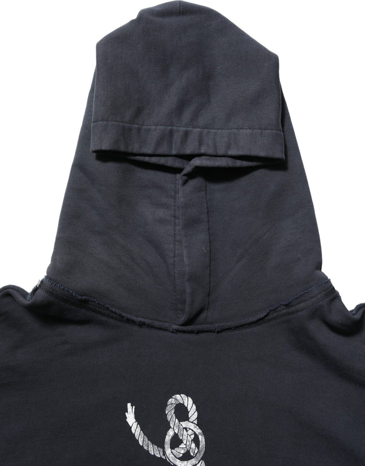 Dolce & Gabbana Black Anchor Print Hooded Sweatshirt Sweater