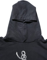 Dolce & Gabbana Black Anchor Print Hooded Sweatshirt Sweater