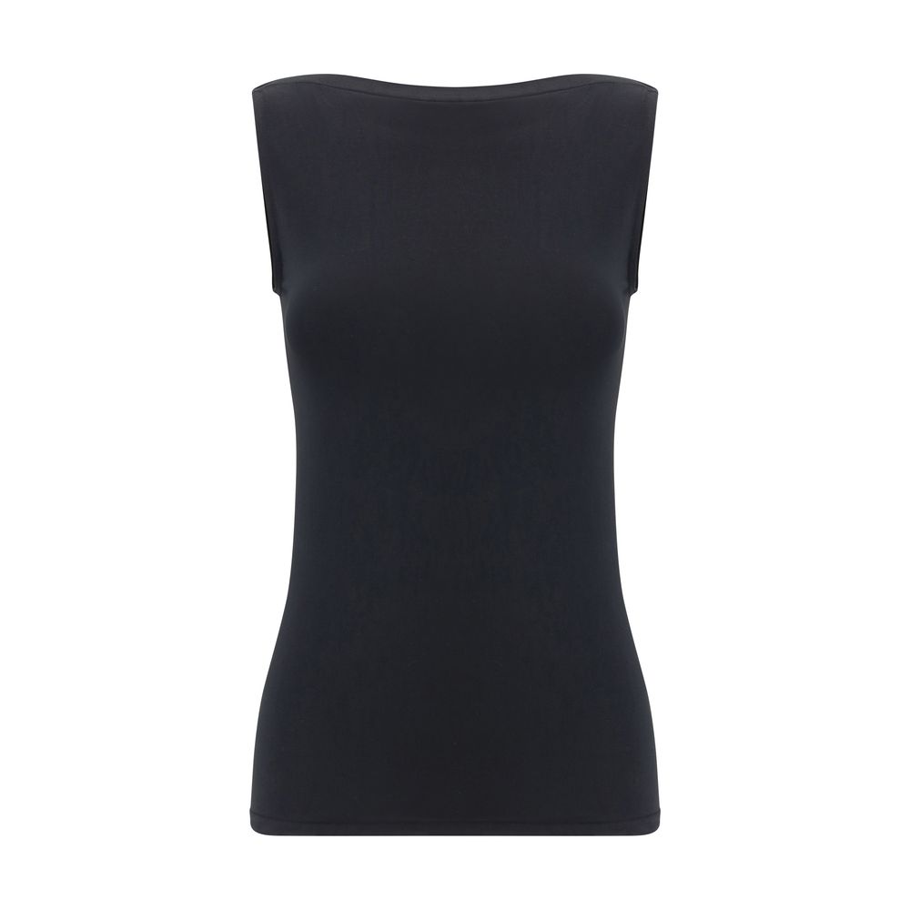 Wolford Black Modal Sleeveless T-Shirt - Aurora Top