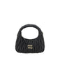 Sac à main Miu Miu noir en agneau Ovis Aries Aries