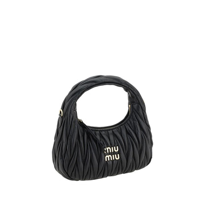 Sac à main Miu Miu noir en agneau Ovis Aries Aries