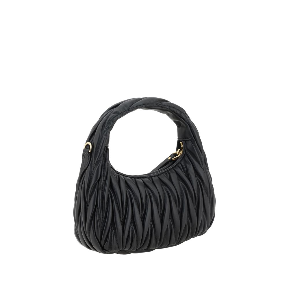 Sac à main Miu Miu noir en agneau Ovis Aries Aries