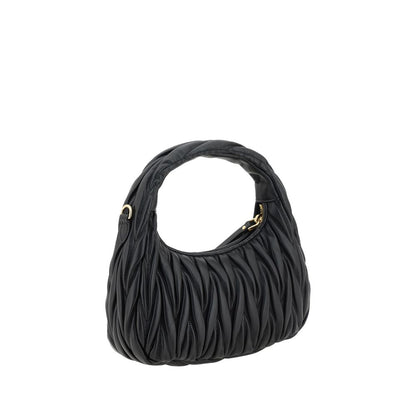 Sac à main Miu Miu noir en agneau Ovis Aries Aries