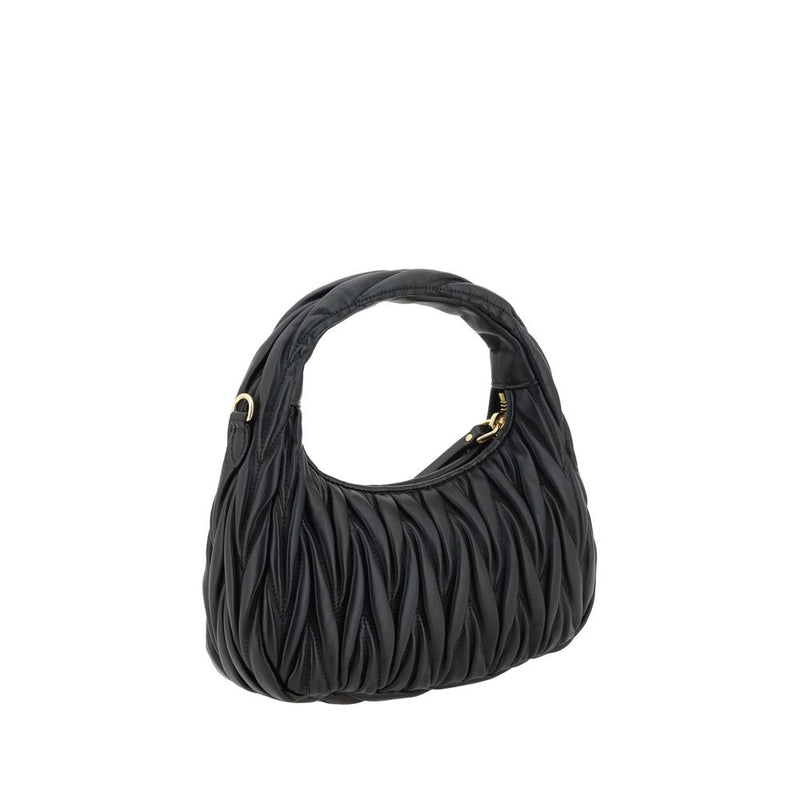 Sac à main Miu Miu noir en agneau Ovis Aries Aries
