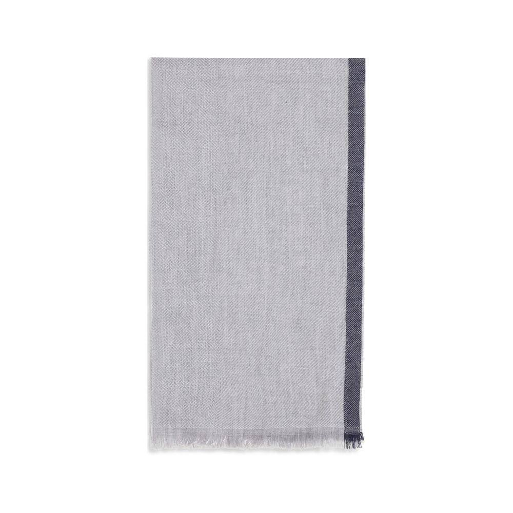 Écharpe en cachemire gris Brunello Cucinelli
