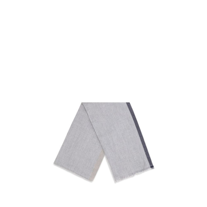 Écharpe en cachemire gris Brunello Cucinelli