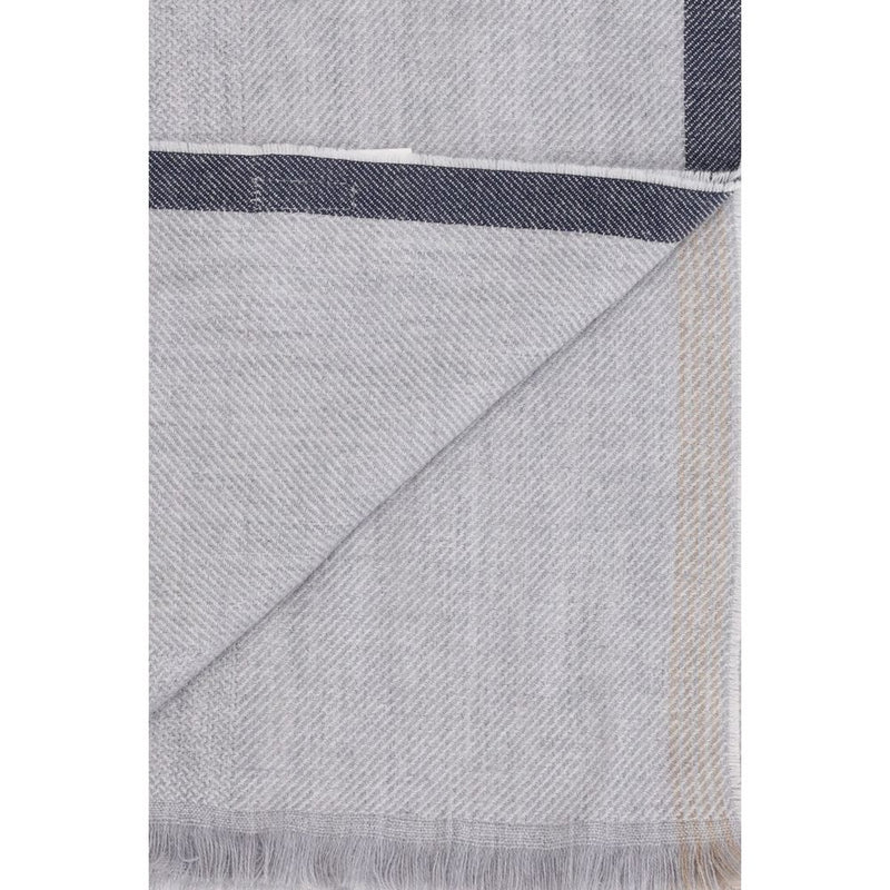 Écharpe en cachemire gris Brunello Cucinelli
