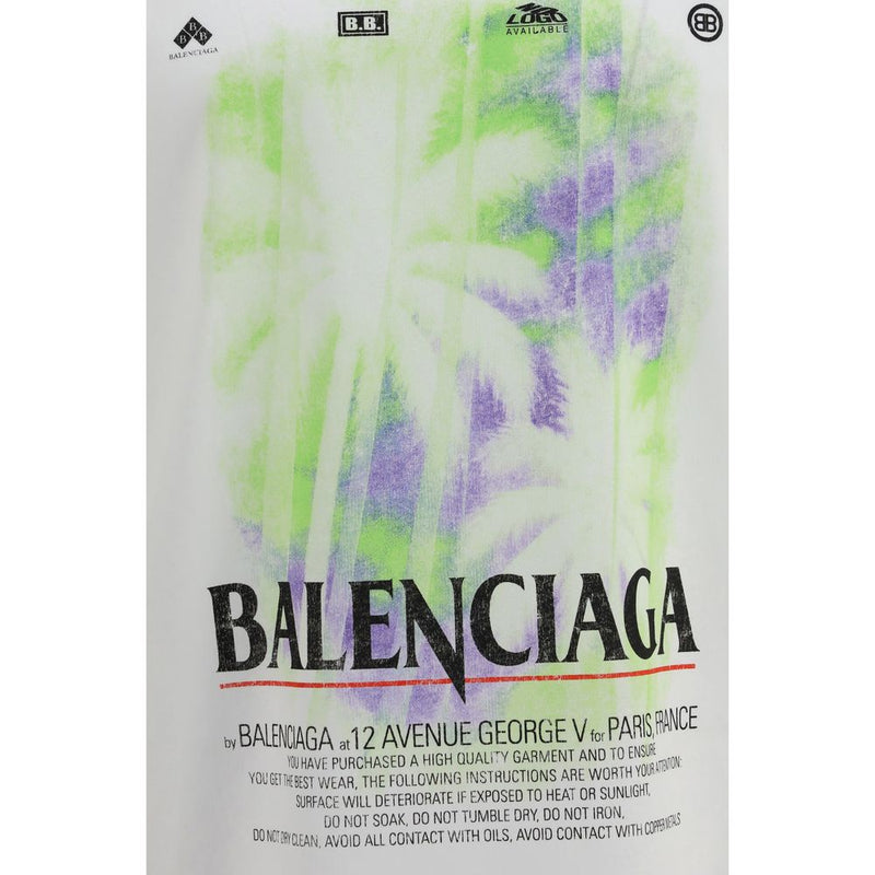 Balenciaga White Cotton T-Shirt - Modern Minimal Design