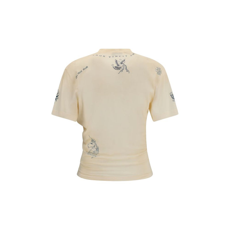 T-shirt Balenciaga en coton beige