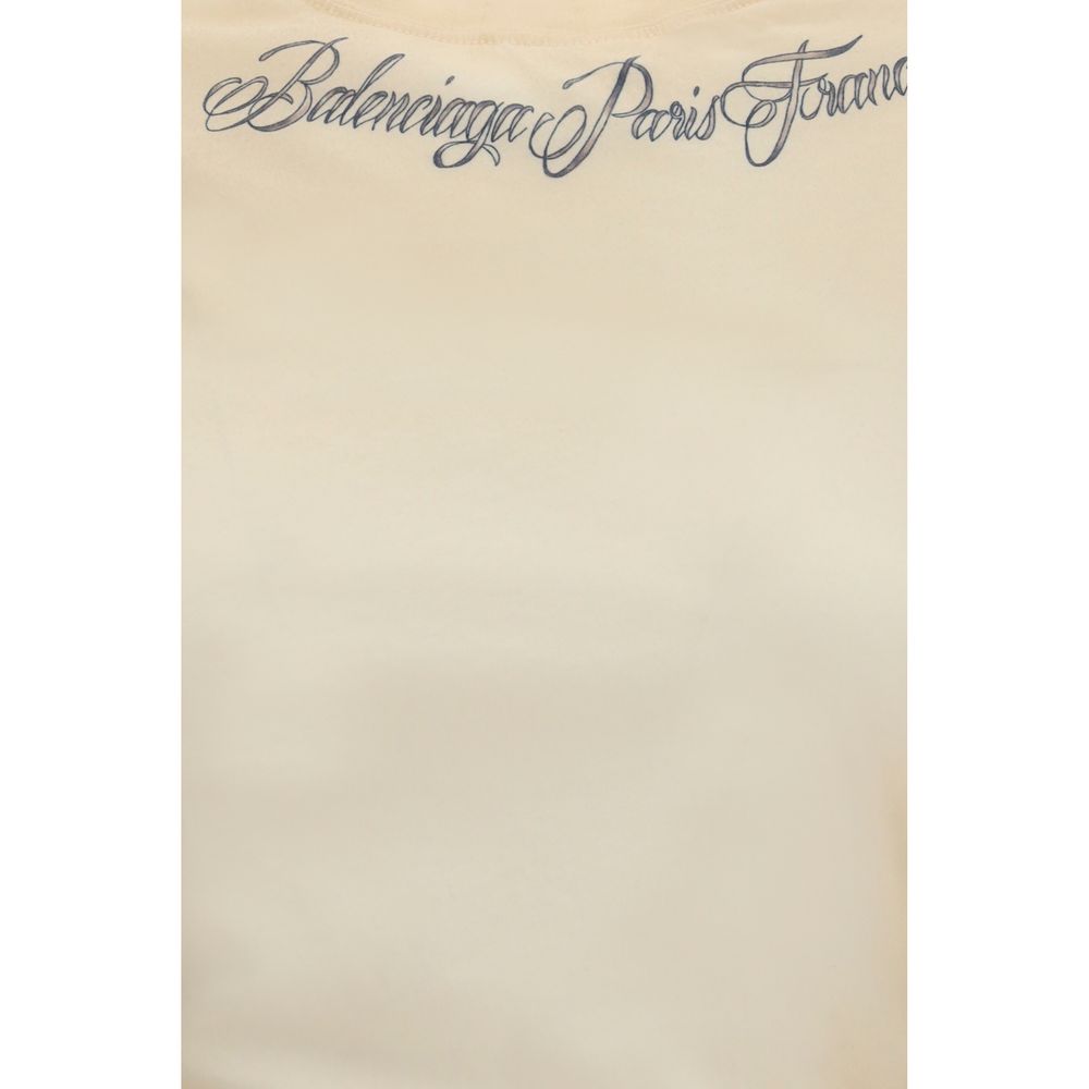T-shirt Balenciaga en coton beige