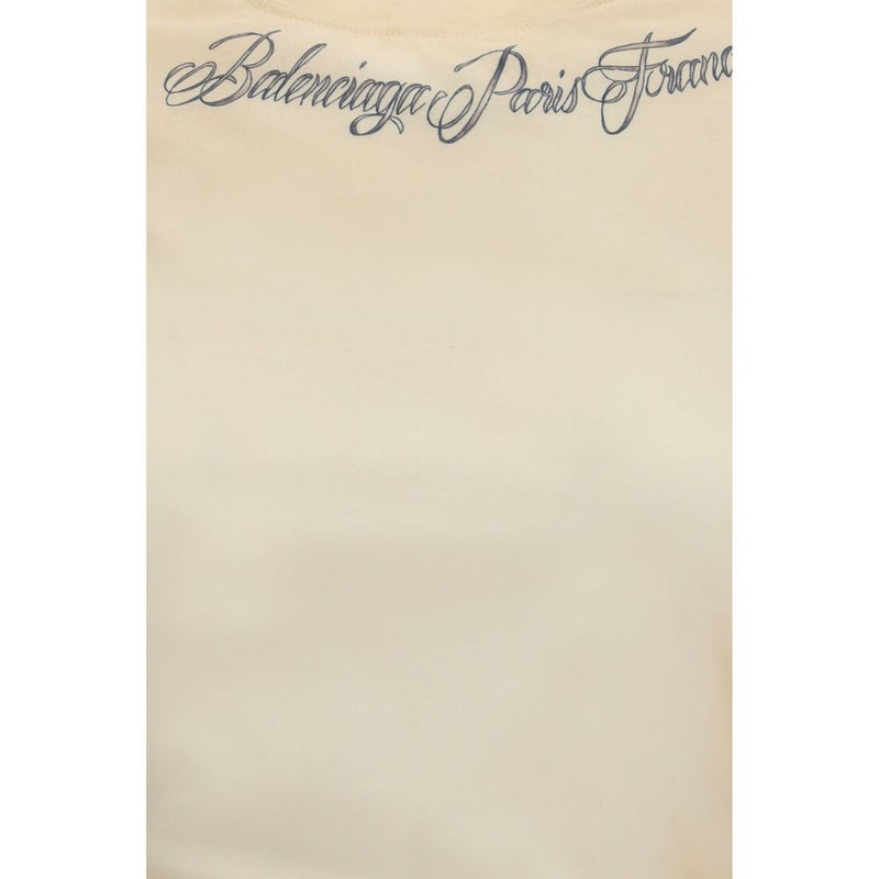 T-shirt Balenciaga en coton beige