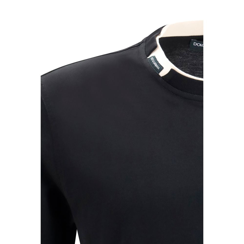 T-shirt noir en coton Dolce & Gabbana
