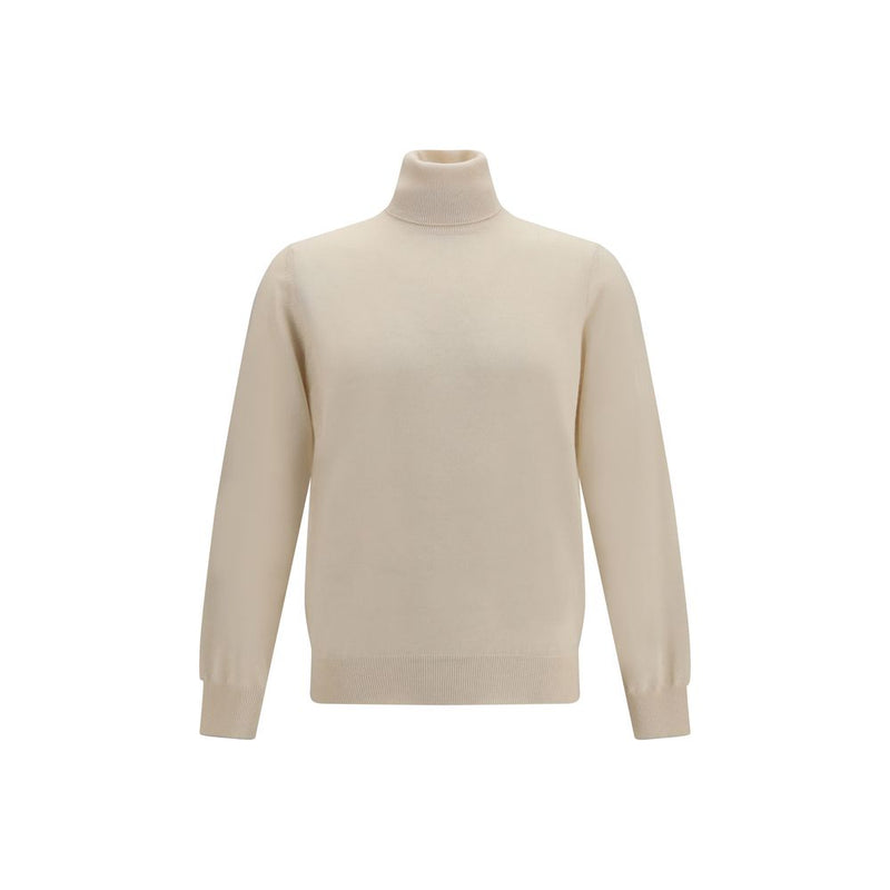 Brunello Cucinelli Beige Cashmere Turtleneck Sweater
