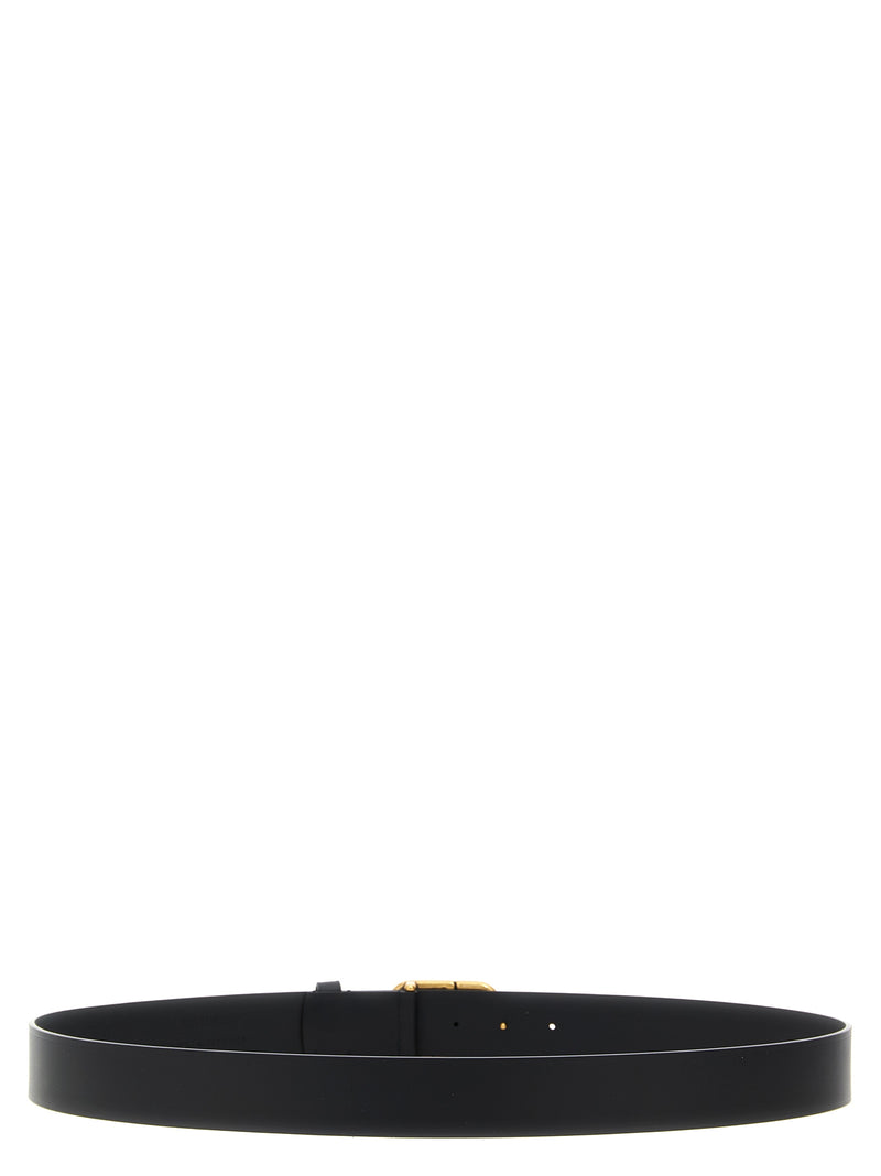 Ceinture Balenciaga en cuir de veau noir