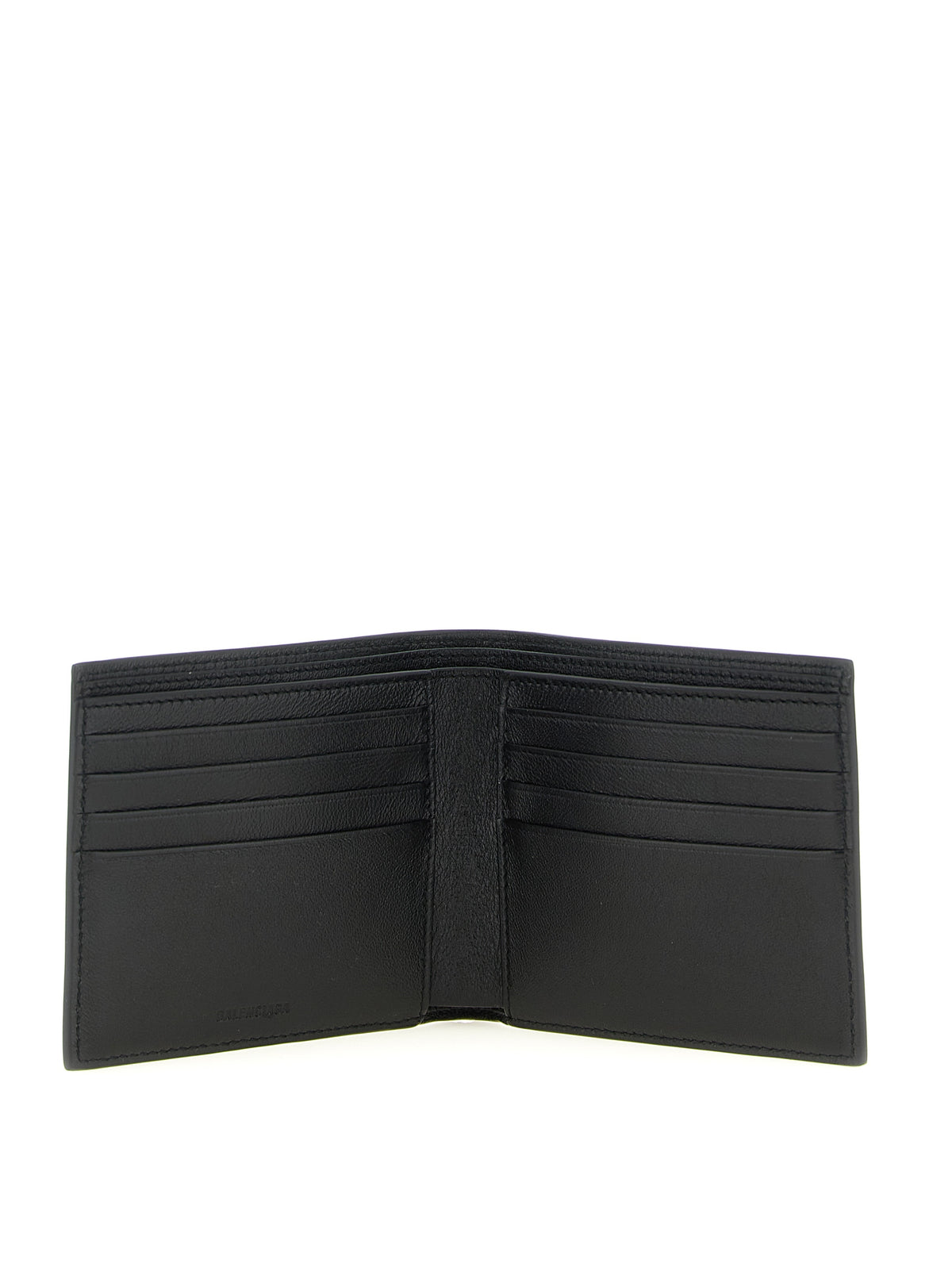 Portefeuille Balenciaga en cuir de veau noir