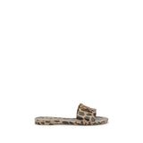 Sandales plates en caoutchouc multicolores Dolce & Gabbana