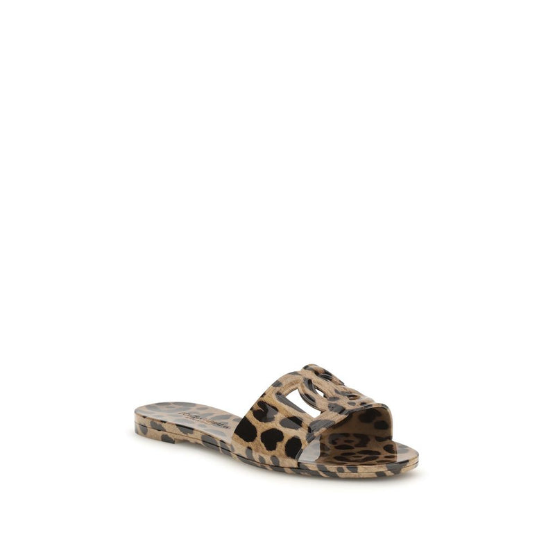 Sandales plates en caoutchouc multicolores Dolce & Gabbana
