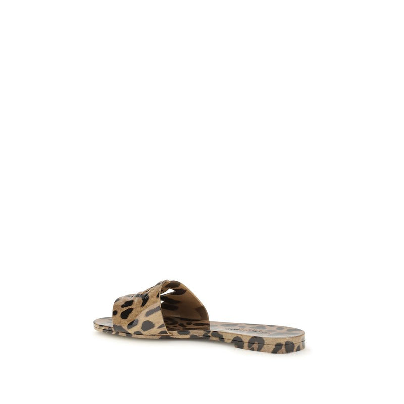 Sandales plates en caoutchouc multicolores Dolce & Gabbana