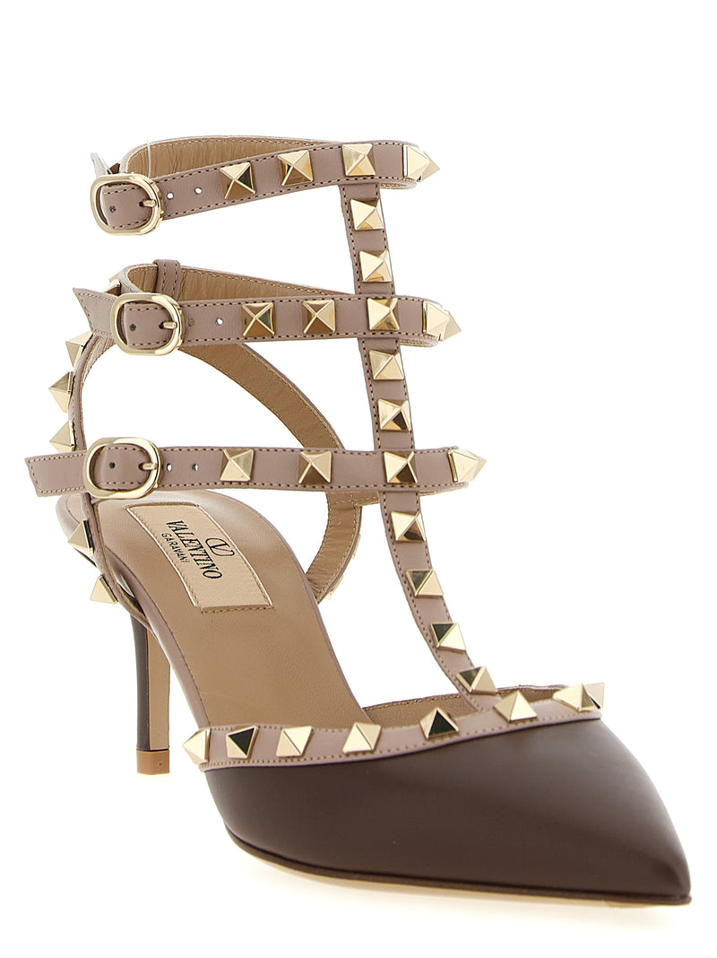 Escarpins Valentino Garavani en Cuir d'Agneau Multicolore à Talon Moyen