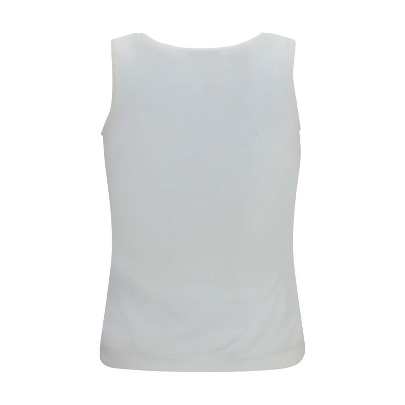 Balenciaga White Cotton Tank Tops