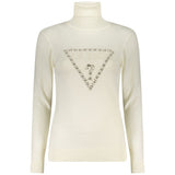 Guess Jeans Bianco Viscosa Turtleneck Sweater pour Femme
