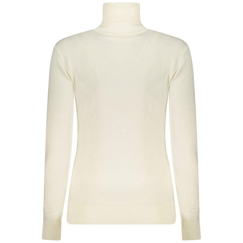 Guess Jeans Bianco Viscosa Turtleneck Sweater pour Femme