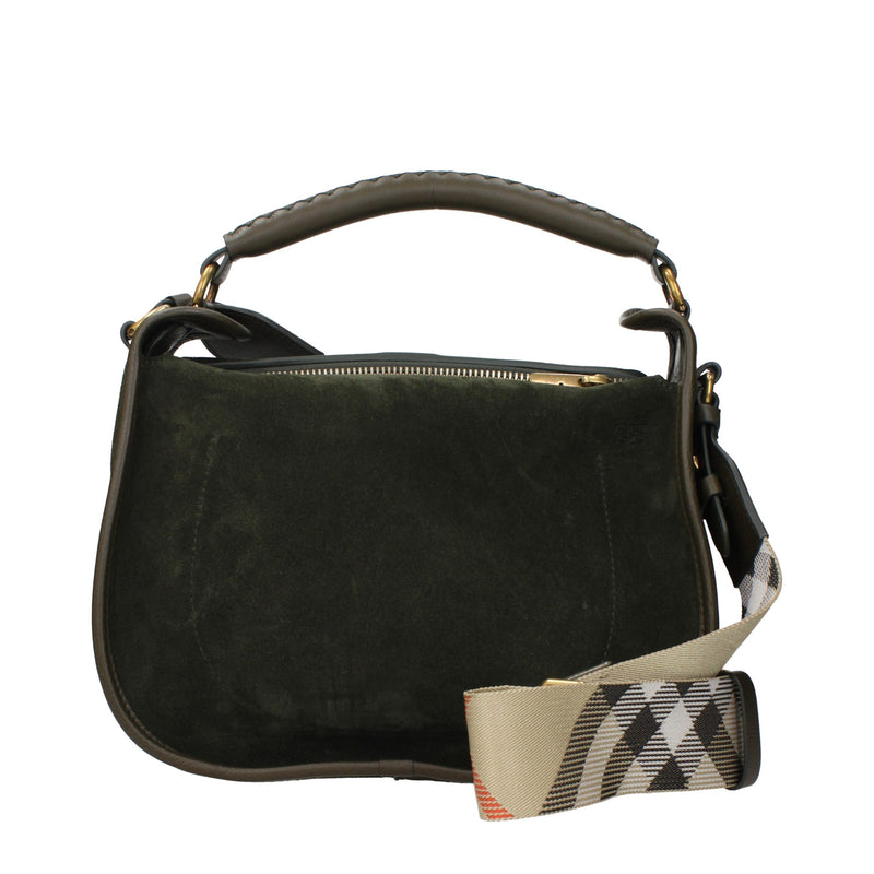 Sac à main en cuir vert Burberry
