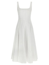 Staud White Cotton Midi Dress