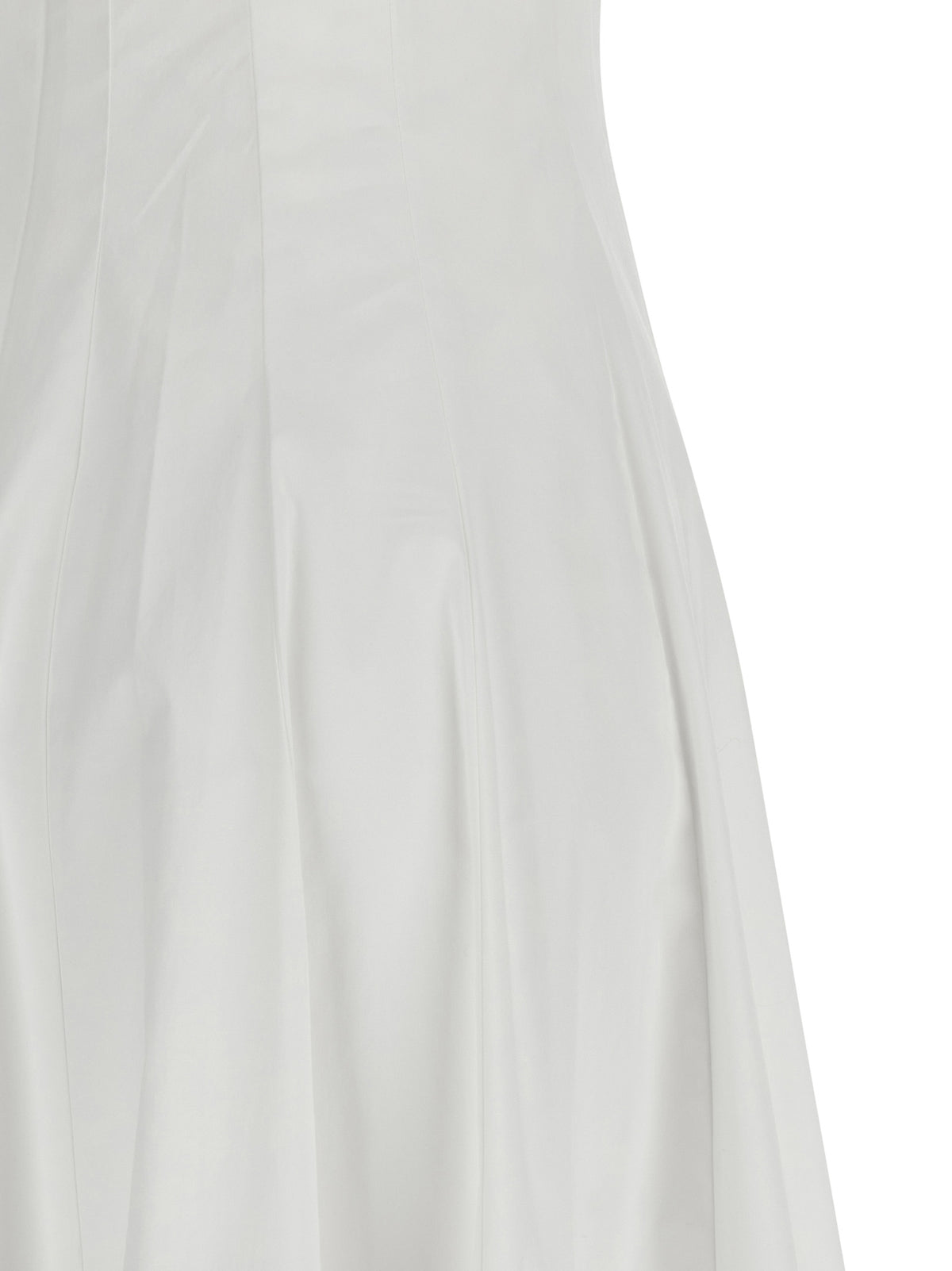 Staud White Cotton Midi Dress