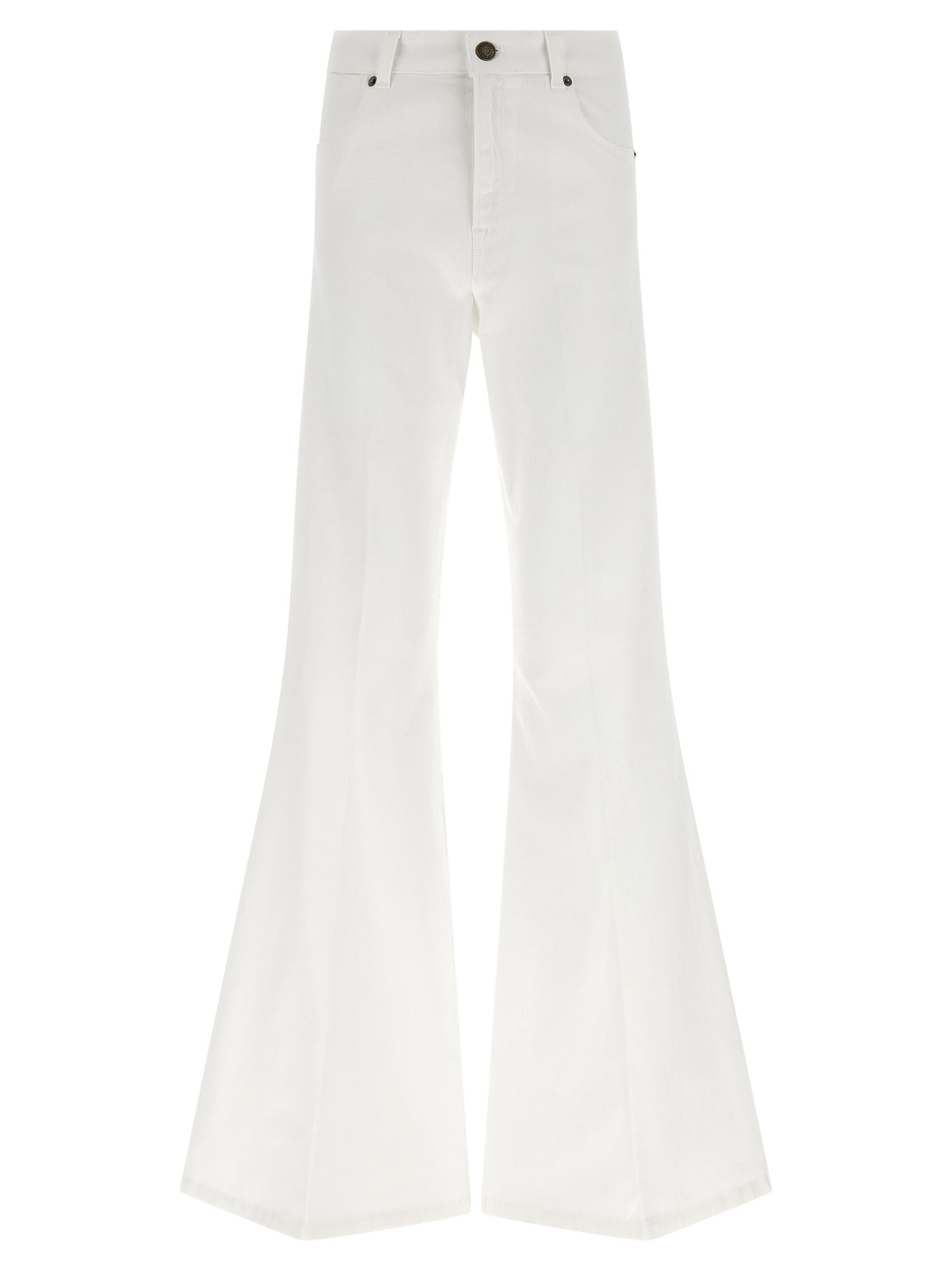 Twinset White Cotton Flared Jeans