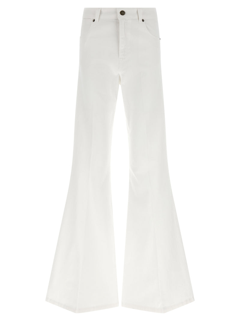 Twinset White Cotton Flared Jeans