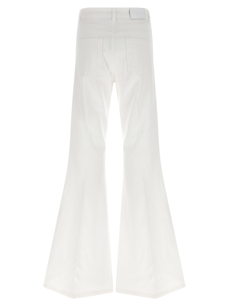Twinset White Cotton Flared Jeans