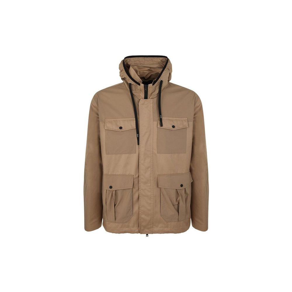 Herno Brown Cotton Parka for Men