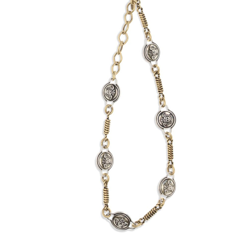 Collier en laiton argenté Versace