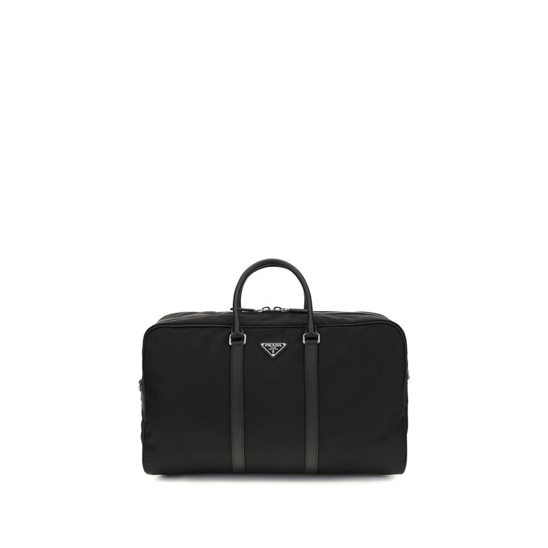 Prada Black Recycled Polyamide Travel Bag