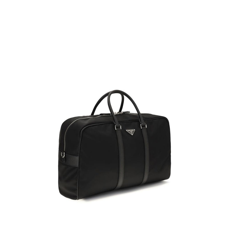 Prada Black Recycled Polyamide Travel Bag
