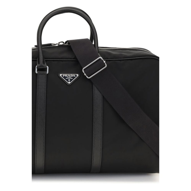 Prada Black Recycled Polyamide Travel Bag