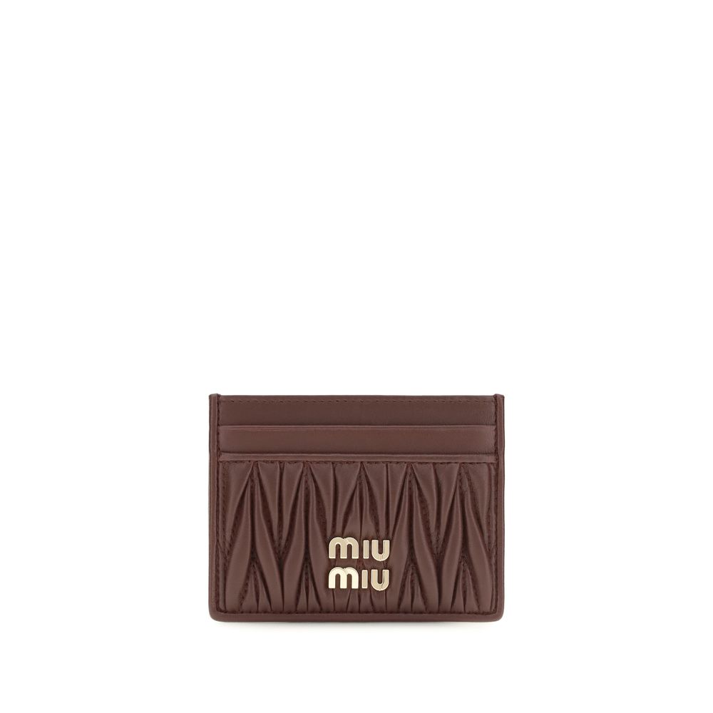 Portefeuille Miu Miu en agneau de Bordeaux Ovis Aries Aries