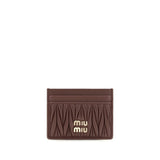 Portefeuille Miu Miu en agneau de Bordeaux Ovis Aries Aries