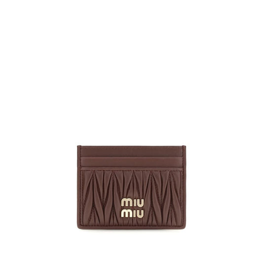 Portefeuille Miu Miu en agneau de Bordeaux Ovis Aries Aries