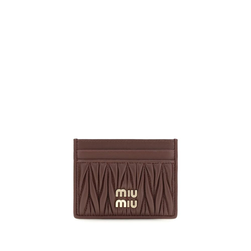 Portefeuille Miu Miu en agneau de Bordeaux Ovis Aries Aries