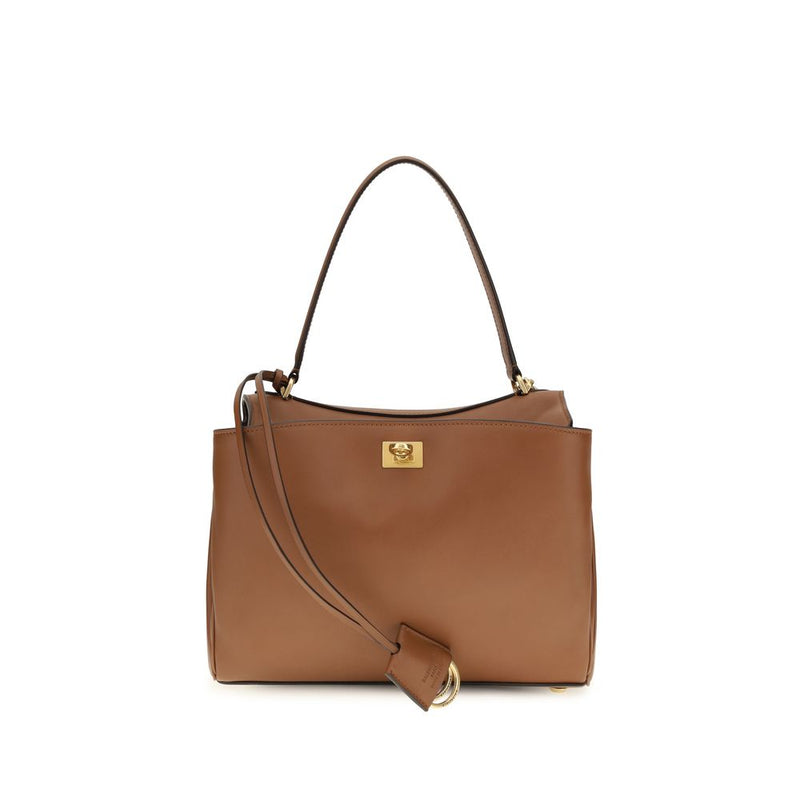 Sac bandoulière Balenciaga Bos Taurus en cuir de veau marron