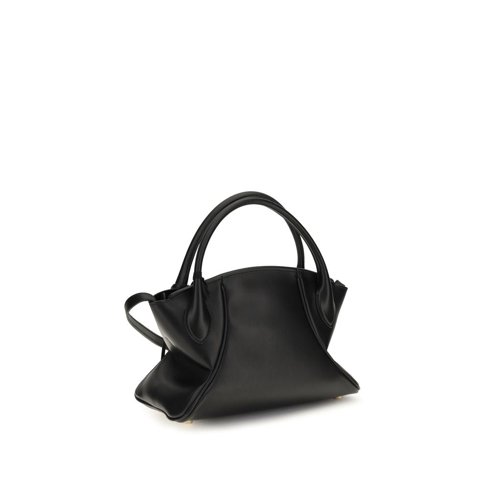 Sac à main Balmain en cuir de veau noir Bos Taurus